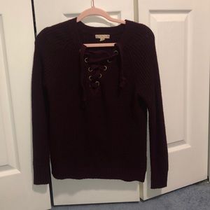 Dark maroon sweater